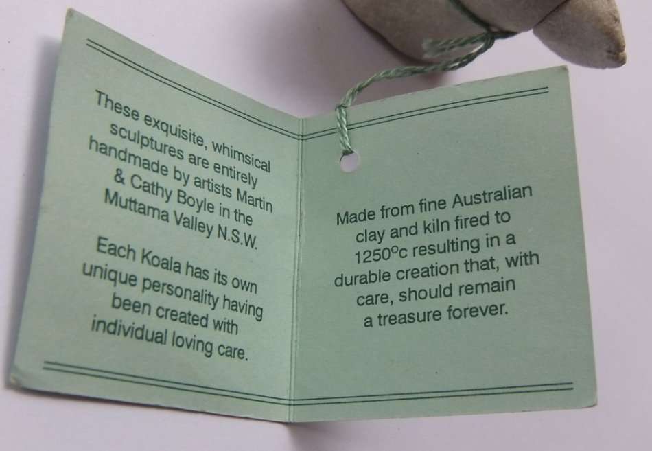 R1 START !! A POTTERY KOALA BY MUTAMMA POTTERIES HANDMADE IN AUSTRALIA