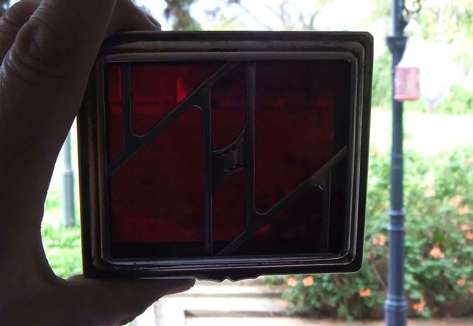 A BEAUTIFUL ART DECO PERIOD METAL AND GLASS JEWELRY BOX