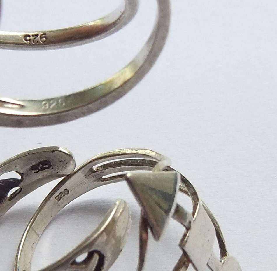 FOUR STERLING SILVER RINGS FOR YOUR COLLECTION - ALL FULLY TESTED - BID FOR THE LOT