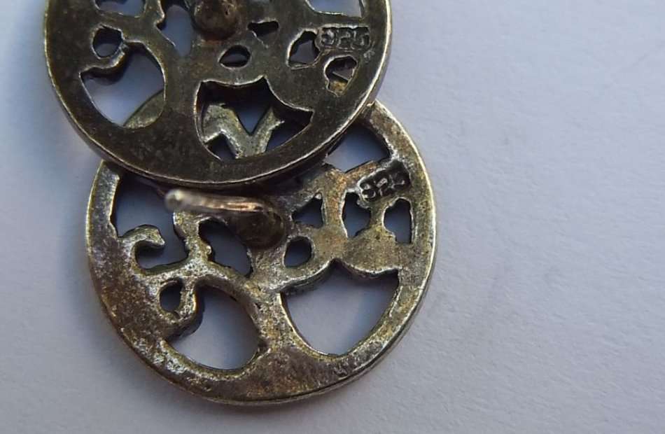 STUPENDOUS DEAL !! 9 , YES NINE PAIRS OF STERLING SILVER EARRINGS !! BID FOR THE LOT !!