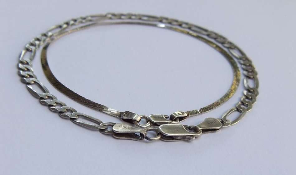 FOR HIM AND HER !! TWO STERLING SILVER BRACELETS !! FULLY TESTED !! BID FOR BOTH !!