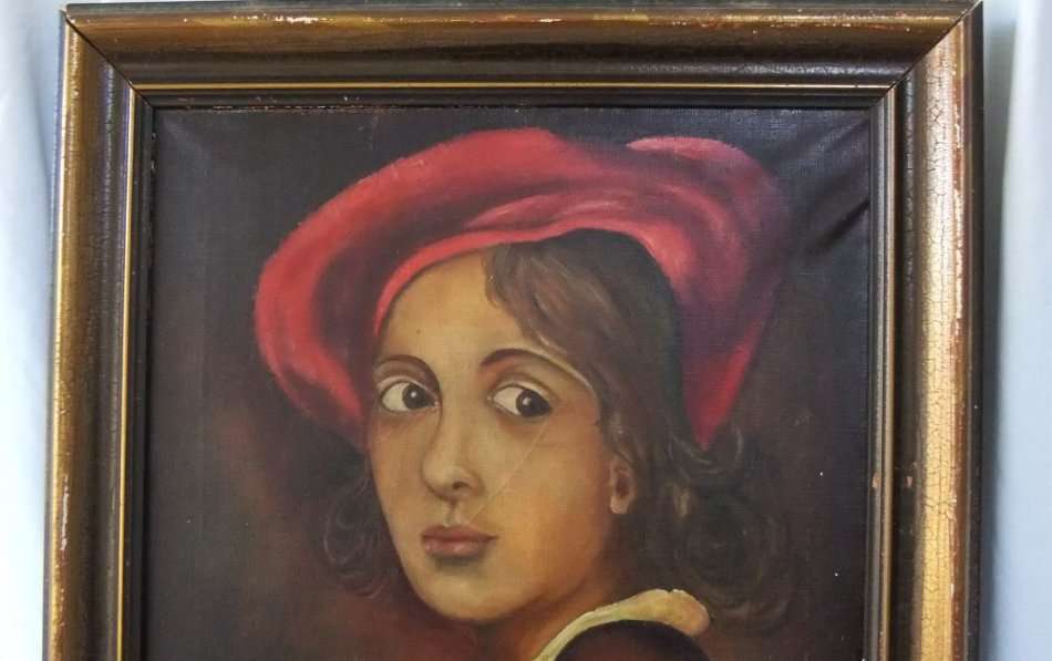 WOW !! A MAGNIFICENT ANTIQUE ORIGINAL OIL ON CANVAS SIGNED BY THE ARTIST D.DINGLE DATED 76...1876 !!