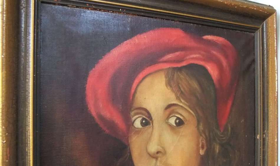 WOW !! A MAGNIFICENT ANTIQUE ORIGINAL OIL ON CANVAS SIGNED BY THE ARTIST D.DINGLE DATED 76...1876 !!