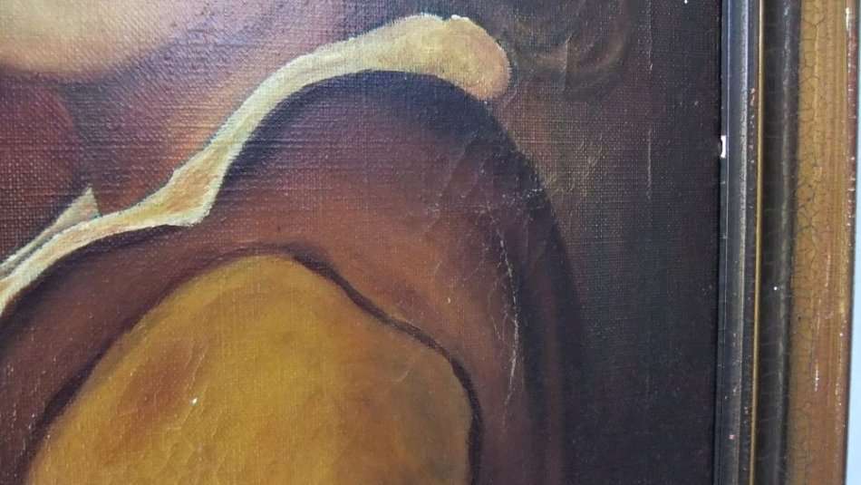 WOW !! A MAGNIFICENT ANTIQUE ORIGINAL OIL ON CANVAS SIGNED BY THE ARTIST D.DINGLE DATED 76...1876 !!