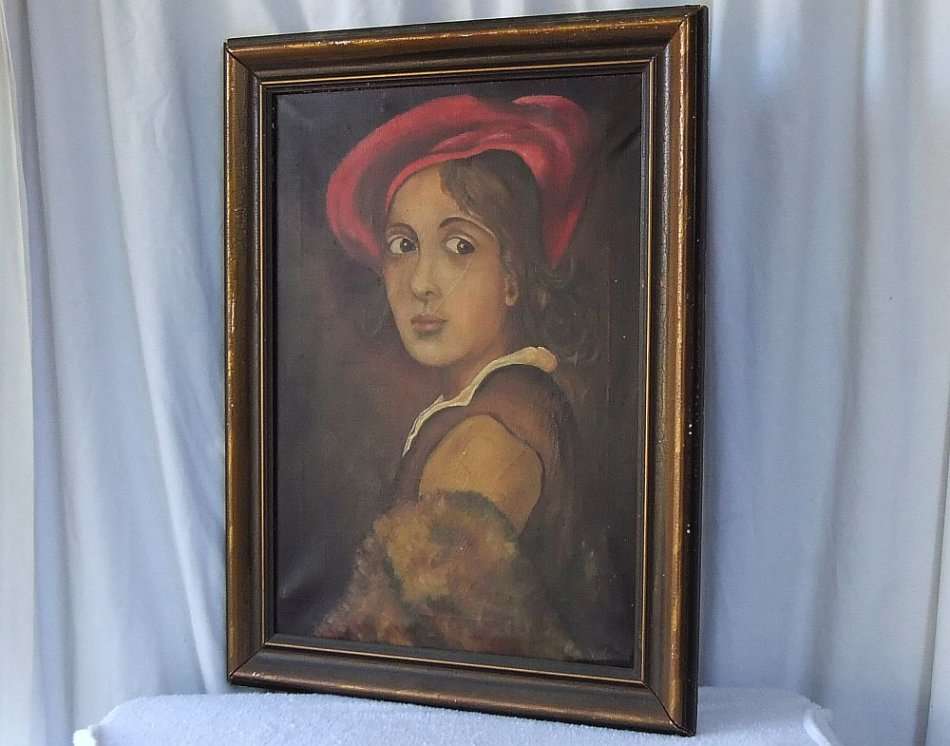 WOW !! A MAGNIFICENT ANTIQUE ORIGINAL OIL ON CANVAS SIGNED BY THE ARTIST D.DINGLE DATED 76...1876 !!