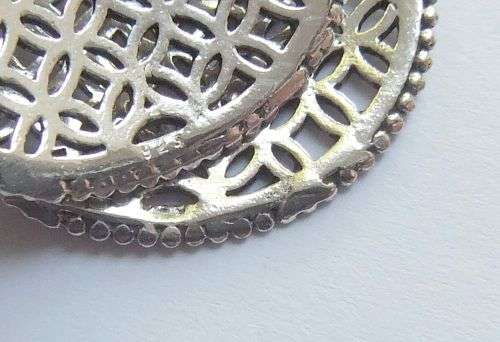 WOW !! A STUNNING INTRICATELY DETAILED BIG SOLID STERLING SILVER EARRINGS !! FULLY TESTED !!