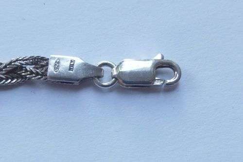 A GORGEOUS WOVEN STYLE SOLID ITALIAN STERLING SILVER BRACELET WITH STRONG CLASP !! WOW !!