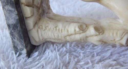 GENUINE SANTINI !! THE SMALLEST RESIN DAVID STATUE BY A.SANTINI OF ITALY ON A MARBLE LOOK BASE !!