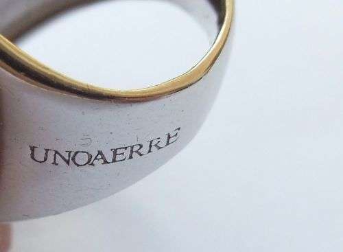 WOW !! A STUNNING WIDE SOLID STERLING SILVER ITALIAN DESIGNER RING IN EXCELLENT CONDITION !! STAMPED