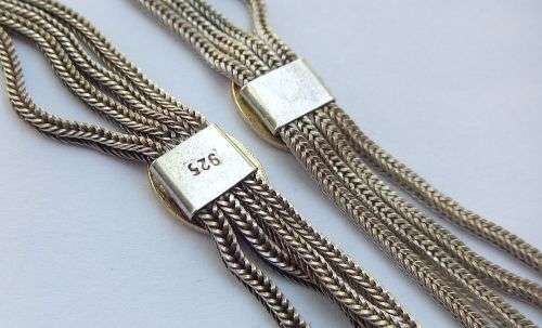 WOW !! A REALLY HIGH CLASS VINTAGE SOLID STERLING SILVER NECKLACE WITH AMAZING DETAIL !! MUST HAVE !