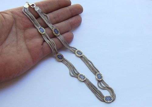 WOW !! A REALLY HIGH CLASS VINTAGE SOLID STERLING SILVER NECKLACE WITH AMAZING DETAIL !! MUST HAVE !