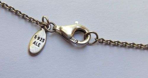 HIGH VALUE !! AN ORIGINAL PANDORA DESIGNER STERLING SILVER NECKLACE WITH TREE OF LIFE PENDANT !!