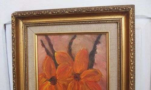STILL LIFE - FLOWERS IN VASE - AN ORIGINAL SIGNED AND FRAMED OIL ON BOARD BY YOURS TRULY MR SILVARTI