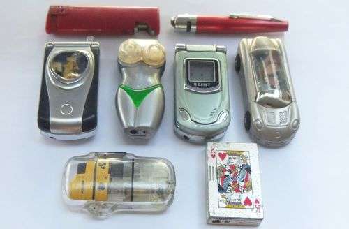 MUST SEE !! A JOBLOT OF CUTE AND INTERESTING NOVELTY LIGHTERS !! BID FOR ALL !! FREE COMBINING !!