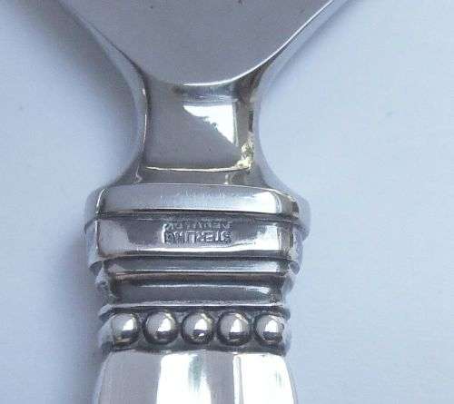 THE BEST !! A RARE VINTAGE STERLING SILVER HANDLED BOTTLE OPENER BY DANISH SILVERSMITH GEORG JENSEN