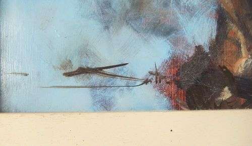 WOW !! WOW !! A MAGNIFICENT HUGE ORIGINAL OIL ON BOARD PAINTING OF A LION CUB !! WORTH THOUSANDS !!