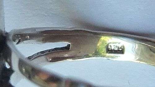 WOW !! A FABULOUS STERLING SILVER RING AND EARRINGS SET WITH OPAL LOOK INLAYS !! BID FOR ALL !!