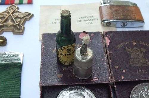 A COOL JOBLOT OF COLLECTABLES !! AFRICANA !! MILITARIA !! LIGHTERS !! MEDALLIONS !! BID FOR THE LOT
