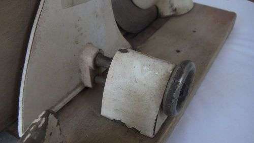 LOOK !! THE COOLEST THING SINCE SLICED BREAD !! A REALLY OLD BREAD SLICER WITH A GERMAN INOX BLADE