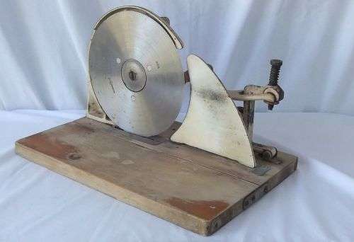 LOOK !! THE COOLEST THING SINCE SLICED BREAD !! A REALLY OLD BREAD SLICER WITH A GERMAN INOX BLADE