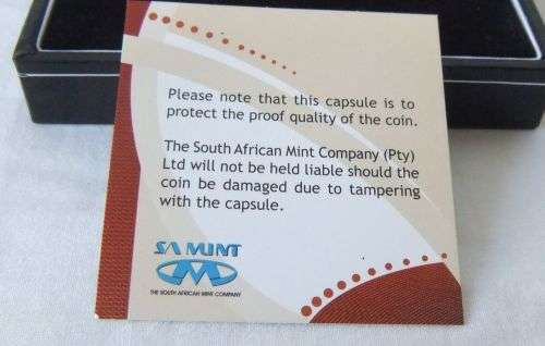 A PROOF 2011 SOLID STERLING SILVER COIN COMMEMORATING THE 90TH ANNIVERSARY OF THE SARB !! INVEST !!