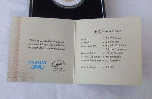 A PROOF 2011 SOLID STERLING SILVER COIN COMMEMORATING THE 90TH ANNIVERSARY OF THE SARB !! INVEST !!