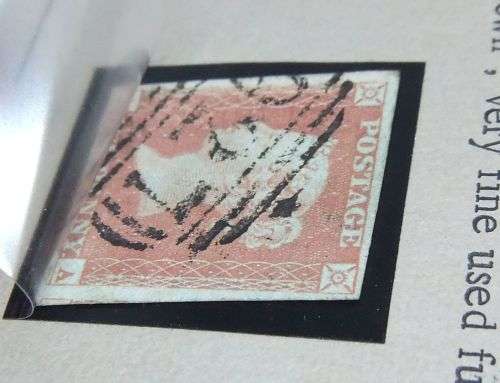 WOW !! A RARE FIND !! A `CERTIFIED` ( ASSESSED ) 1841 RED-BROWN ONE PENNY STAMP - GOOD VALUE !!