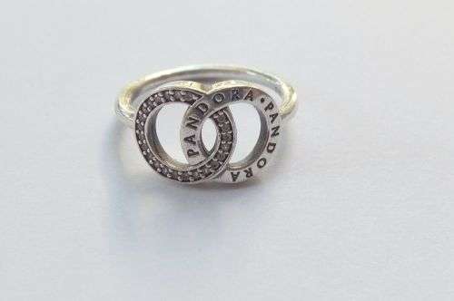 AWESOME FIND !! A SOLID STERLING SILVER DESIGNER RING BY PANDORA IN EXCELLENT CONDITION !! VALUE !!
