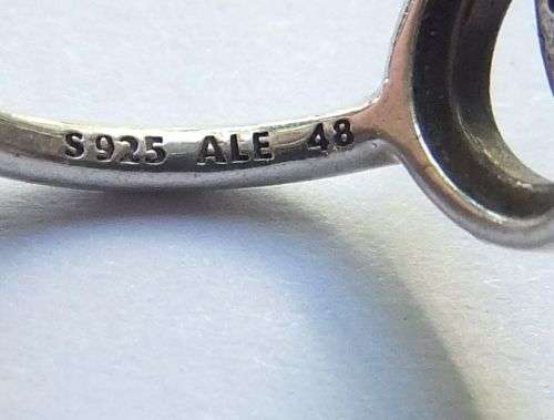 AWESOME FIND !! A SOLID STERLING SILVER DESIGNER RING BY PANDORA IN EXCELLENT CONDITION !! VALUE !!