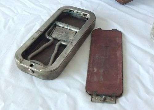 THREE OLD ITEMS FROM THE DECEASED ESTATE OF A VETERAN - SAI PLAQUE / INK POT / RAZOR SHARPENER !!