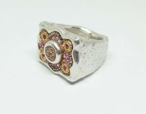 R1 START !! AN EXQUISITE DESIGNER MADE STERLING SILVER RING - STAMPED AND TESTED !! MUST SEE !!