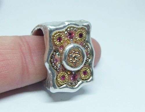 R1 START !! AN EXQUISITE DESIGNER MADE STERLING SILVER RING - STAMPED AND TESTED !! MUST SEE !!