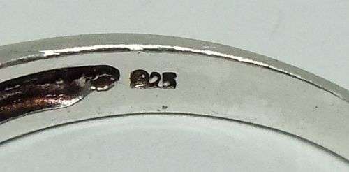 R1 START !! DOUBLE DEAL !! Two solid Sterling Silver rings - one set with faceted stones !! COOL !!