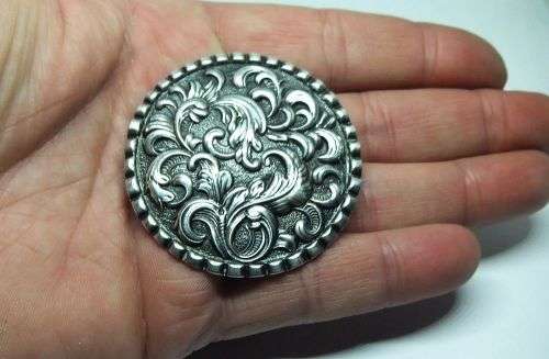 A SUPER RARE VINTAGE STERLING SILVER DESIGNER BROOCH BY CANDIDA !! INTRICATE DETAILS !!