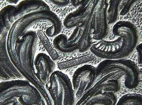 A SUPER RARE VINTAGE STERLING SILVER DESIGNER BROOCH BY CANDIDA !! INTRICATE DETAILS !!