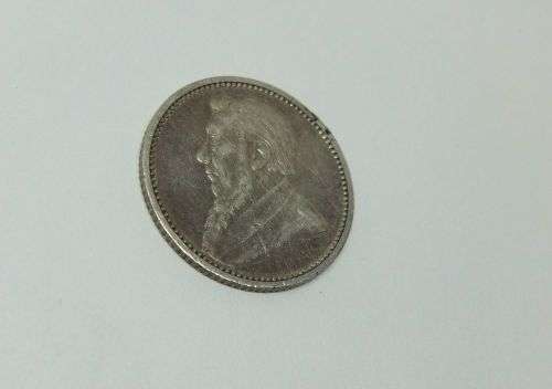 R1 START !!  AN 1895 SIXPENCE COIN OF THE ``Z.A.R `` - STERLING SILVER !! FREE COMBINING !!