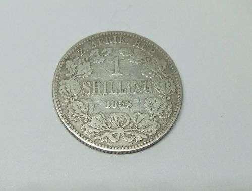R1 START !! AN 1893 ONE SHILLING COIN OF THE ``Z.A.R ``- STERLING SILVER !! FREE COMBINING !!