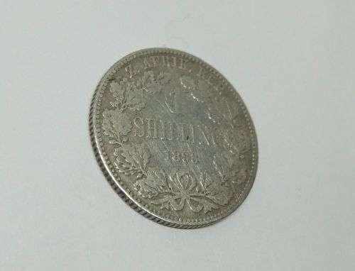 R1 START !! AN 1893 ONE SHILLING COIN OF THE ``Z.A.R ``- STERLING SILVER !! FREE COMBINING !!