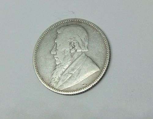 R1 START !! AN 1893 ONE SHILLING COIN OF THE ``Z.A.R ``- STERLING SILVER !! FREE COMBINING !!