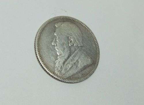R1 START !! AN 1893 ONE SHILLING COIN OF THE ``Z.A.R ``- STERLING SILVER !! FREE COMBINING !!