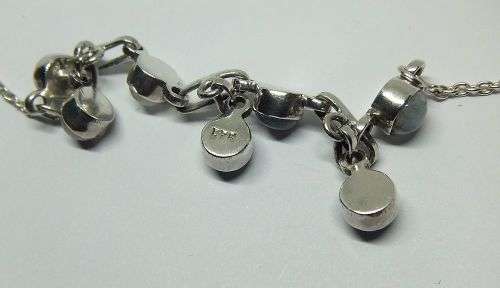 WOW !! A MAGNIFICENT VINTAGE LOOK STERLING SILVER NECKLACE SET WITH CABOCHON MOONSTONES !! MUST HAVE