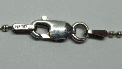 AN ELEGANT GENUINE STERLING SILVER NECKLACE WITH TASSLE CENTERPIECE AND STRONG CLASP !! WOW !!