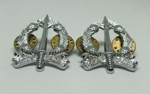 R1 START !!  A PAIR OF VINTAGE SANDF BADGES - MILITARY POLICE !! FREE COMBINING !!