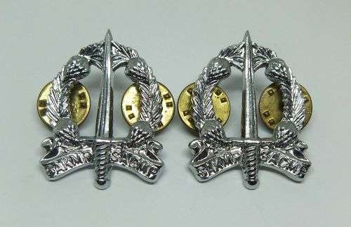R1 START !!  A PAIR OF VINTAGE SANDF BADGES - MILITARY POLICE !! FREE COMBINING !!
