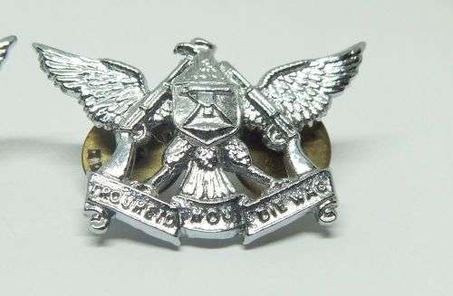 R1 START !!  A PAIR OF VINTAGE SANDF BADGES - REGIMENT DE WET !! FREE COMBINING !!