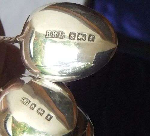 A lovely set of 6 hallmarked sterling silver Apostle spoons in original case