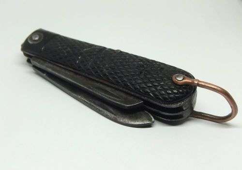 R1 START !! A TOTALLY COOL RARE WW2 MILITARY STAMPED POCKET KNIFE DATED 1940 !! FREE COMBINING !!