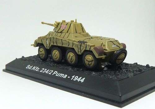 R1 START !! A HIGHLY DETAILED MODEL OF THE 1944 ` Sd.Kfz.234/2 PUMA ` MILITARY VEHICLE !!