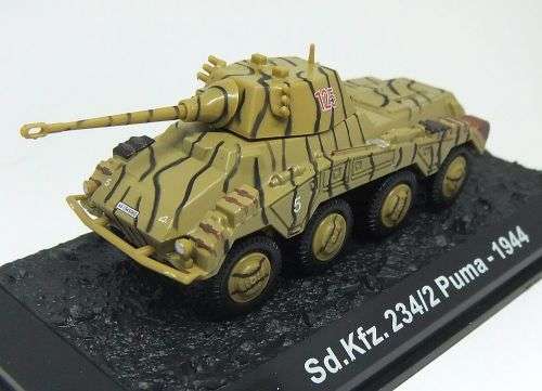 R1 START !! A HIGHLY DETAILED MODEL OF THE 1944 ` Sd.Kfz.234/2 PUMA ` MILITARY VEHICLE !!