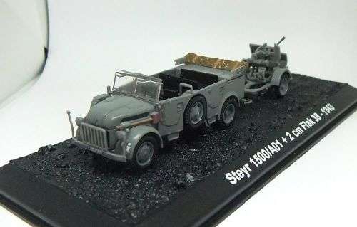R1 START !! A HIGHLY DETAILED MODEL OF THE STEYR 1500/AO1 + 2CM FLAK 38 - 1943 MILITARY VEHICLE !!